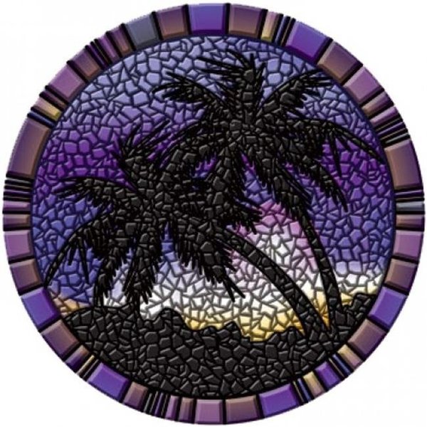 Poolmats Palm Trees Poolsaic -purple- 59 inches 67B00-00027 67B00-00027
